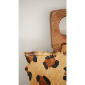 Sac cabas imprimé léopard and brown