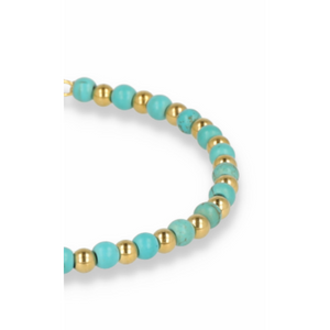 Bracelet perlé turquoise