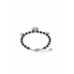 Bracelet perles de verres arbre de vie argenté