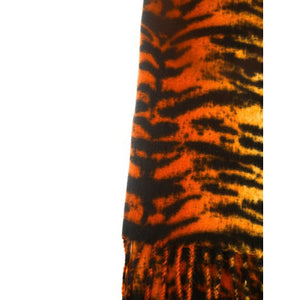 Écharpe imprimé animal orange brûlé