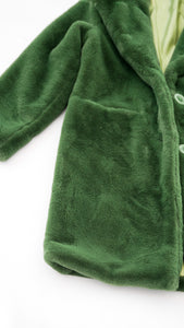 Manteau faux fur vert impérial