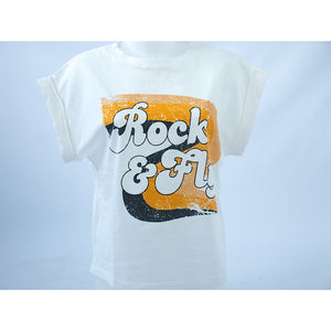 T-shirt manches ourlet blanc Rock & Fly